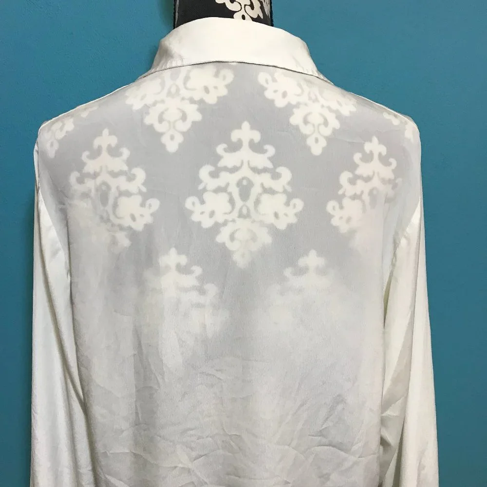 FREE * Vintage Dalton's Woman's Long Sleeve Button Down Blouse GUC Retro Career - Picture 3 of 12